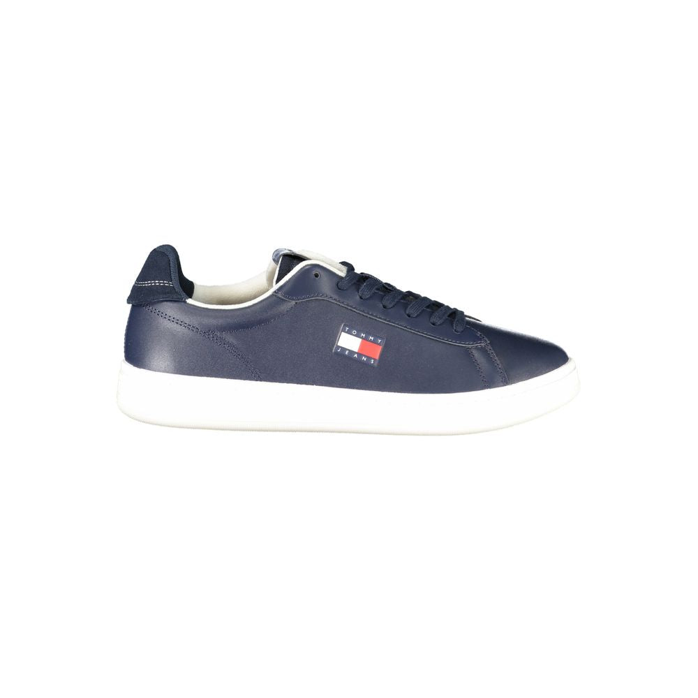 Blue Leather Men Sneaker