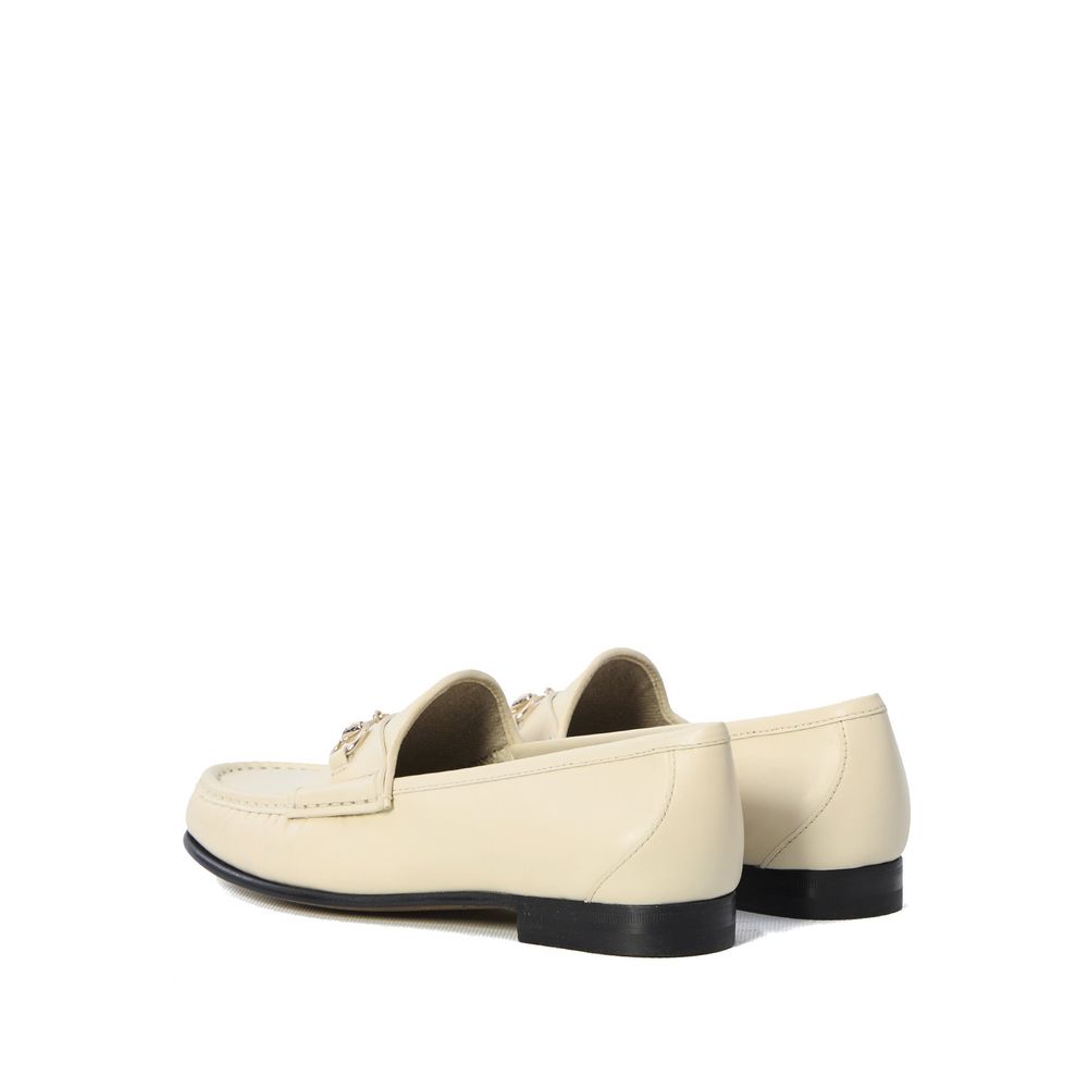 Bicolor Leather Slip-On Loafers
