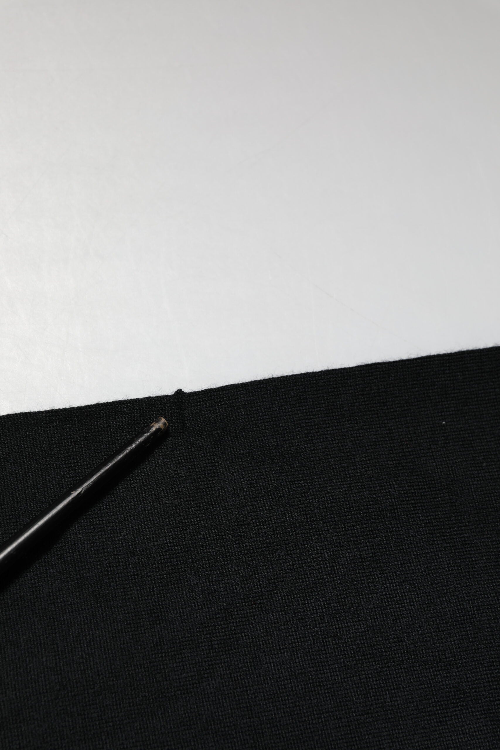 Black Cashmere Polo Men Longsleeves Sweater