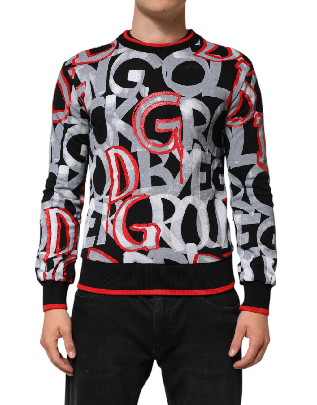 Multicolor Logo Monogram Crew Neck Sweater