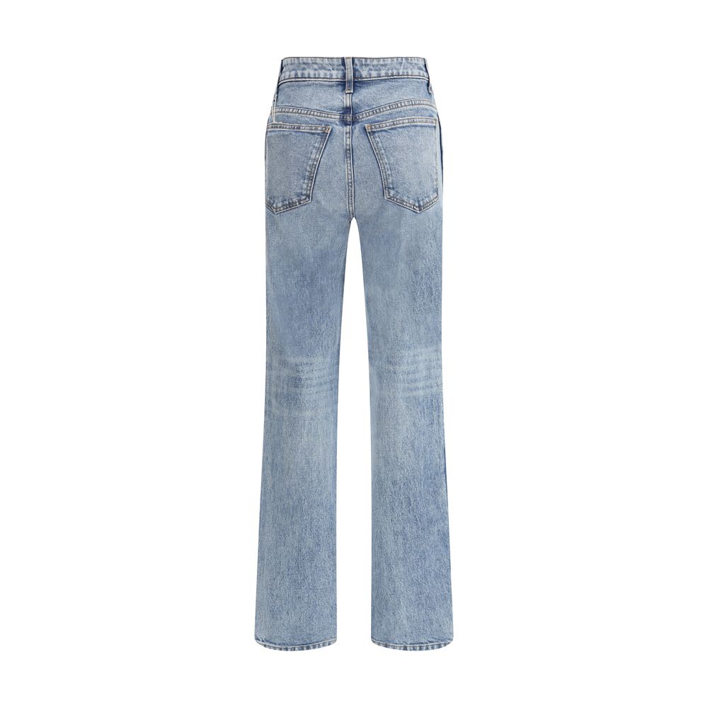 Light Blue Cotton High-Waisted Jean