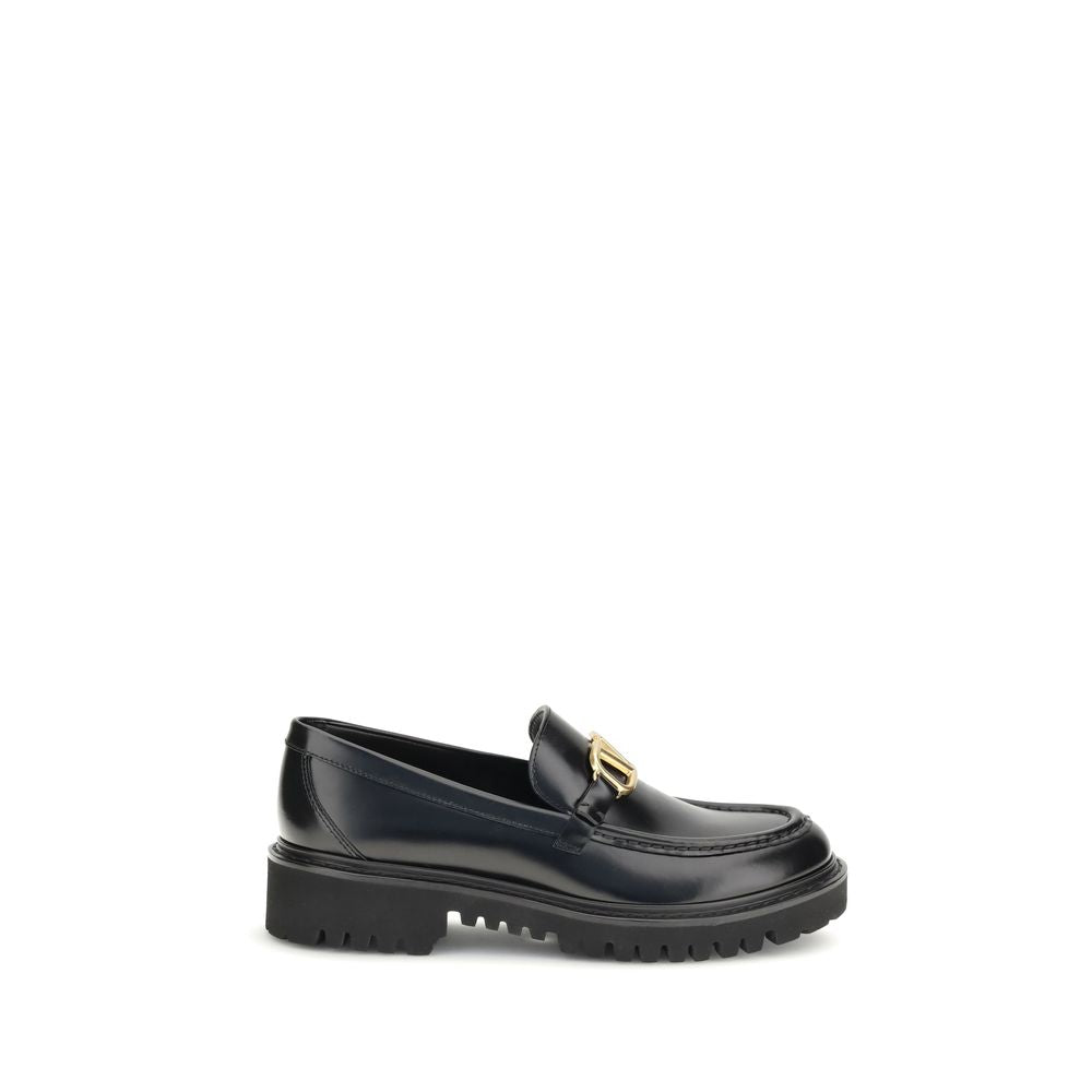 Black Leather Slip-On Loafers
