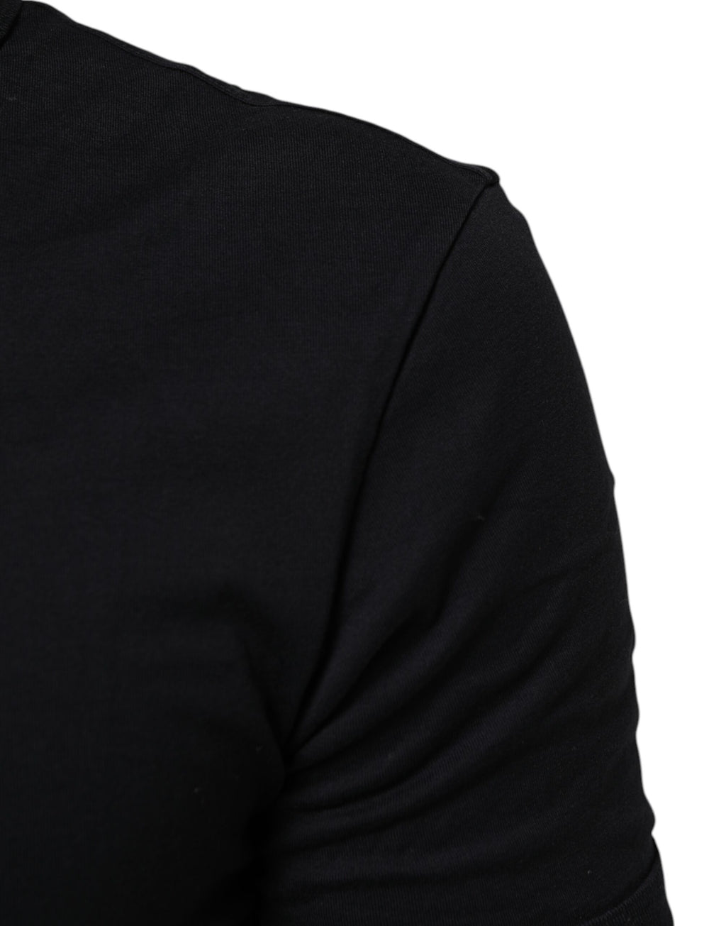 Black Cotton Plain V-Neck Men Shirt T-shirt