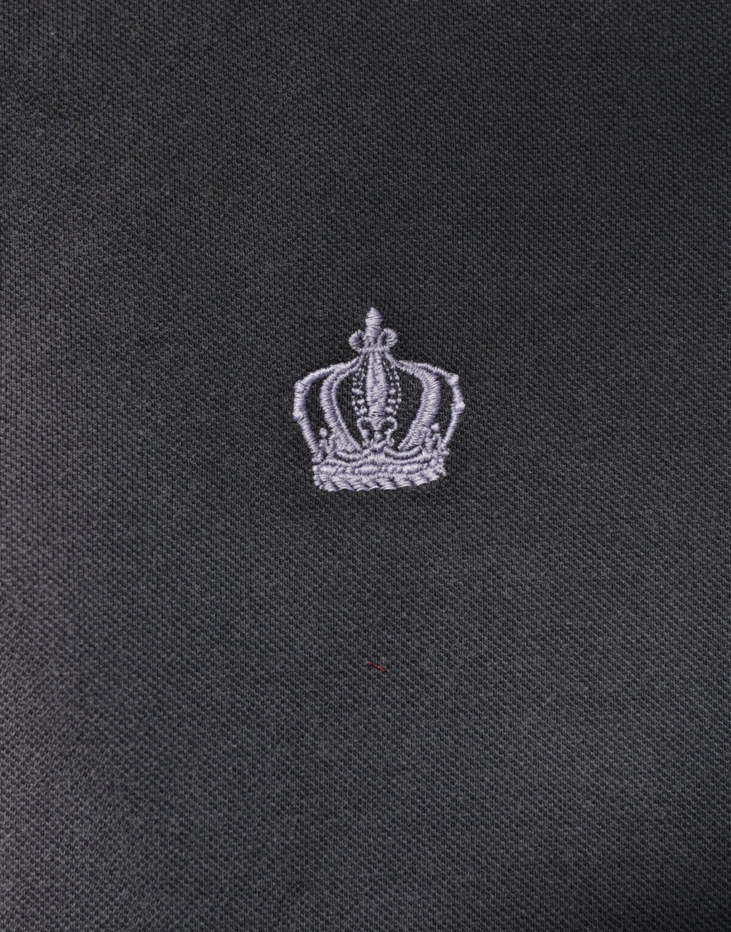 Gray Cotton Crown Collared Men Polo T-shirt