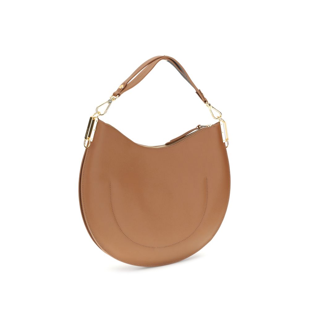Beige Calf Leather Bos Taurus Shoulder Bag
