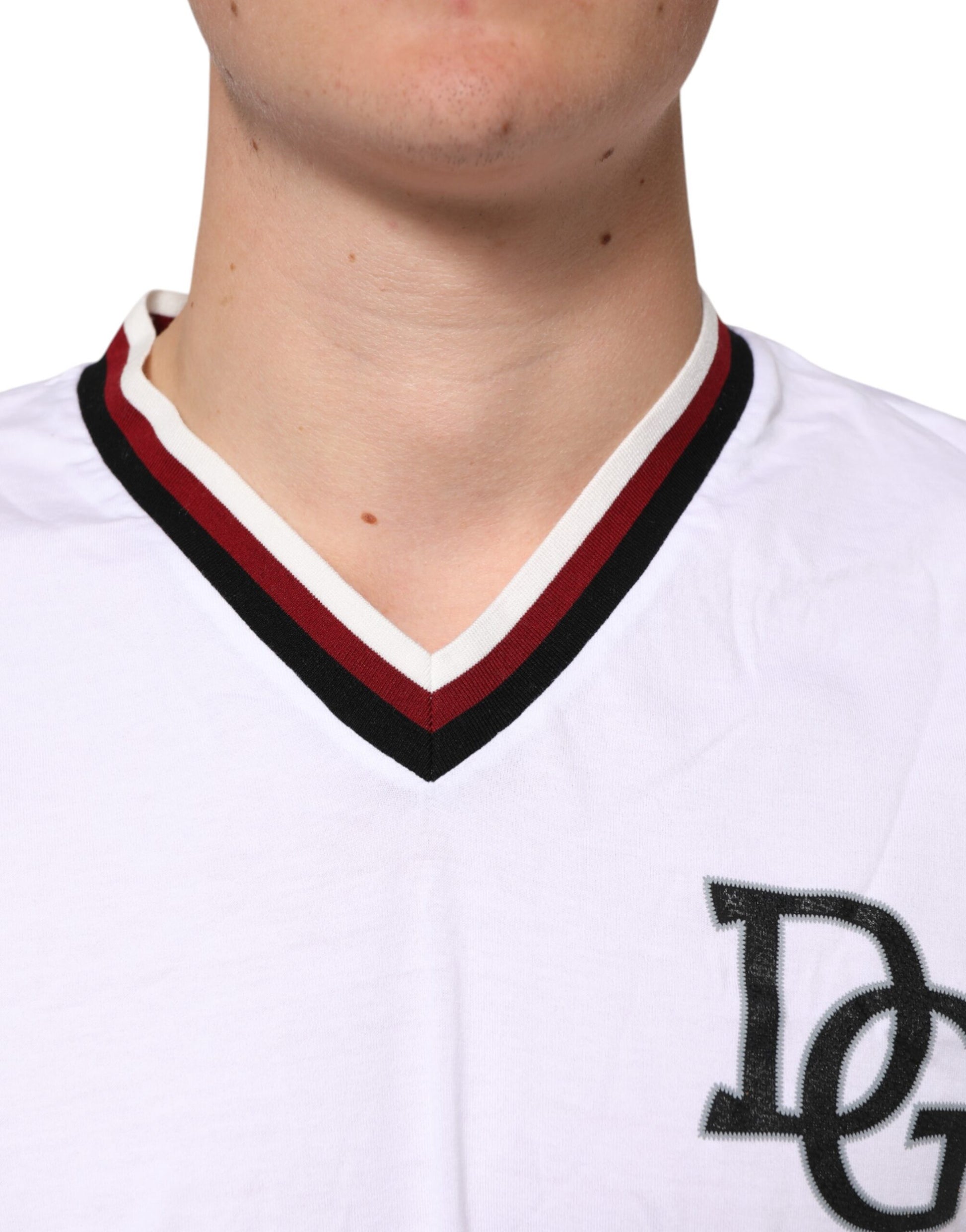 White #DGMillennials King Crown V-neck T-shirt