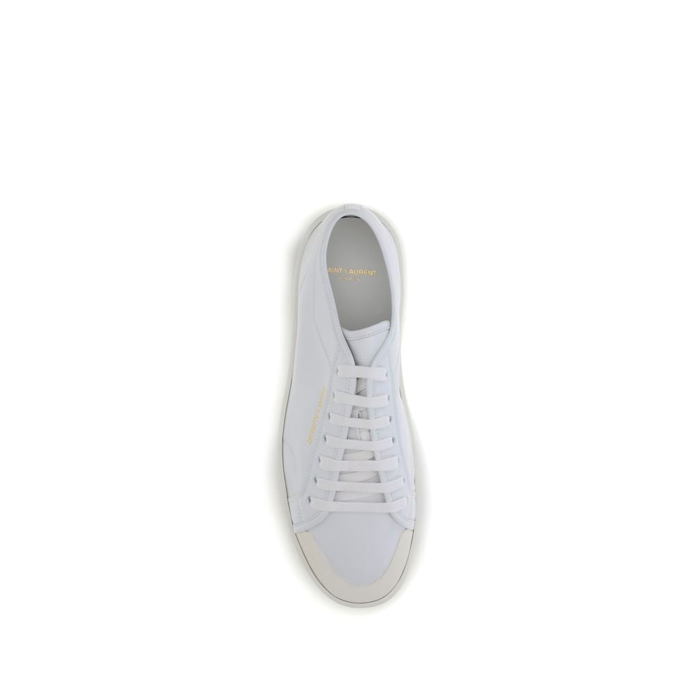 White Calf Leather Bos Taurus Low Top Sneakers