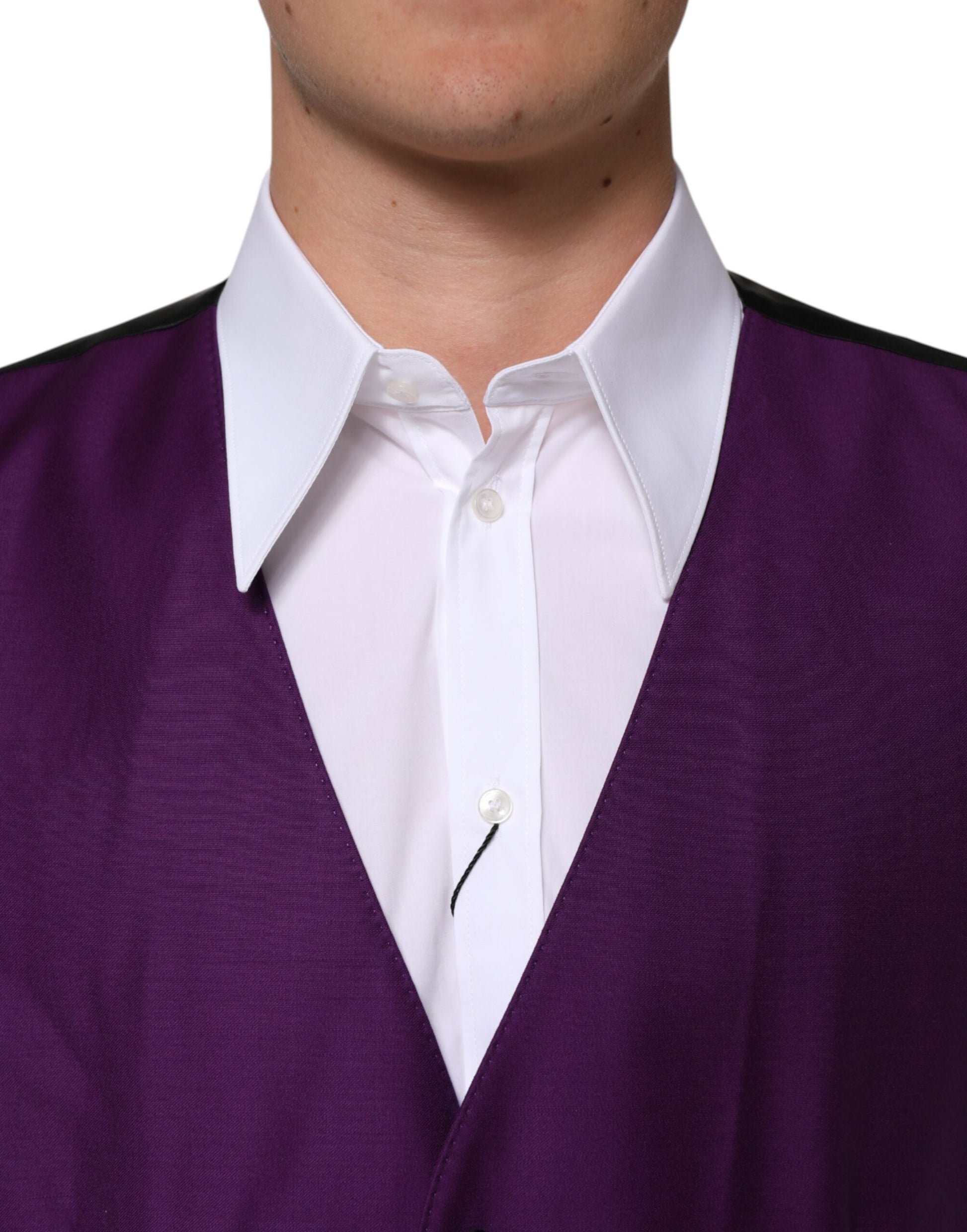 Purple Wool Dress Formal Waistcoat Vest