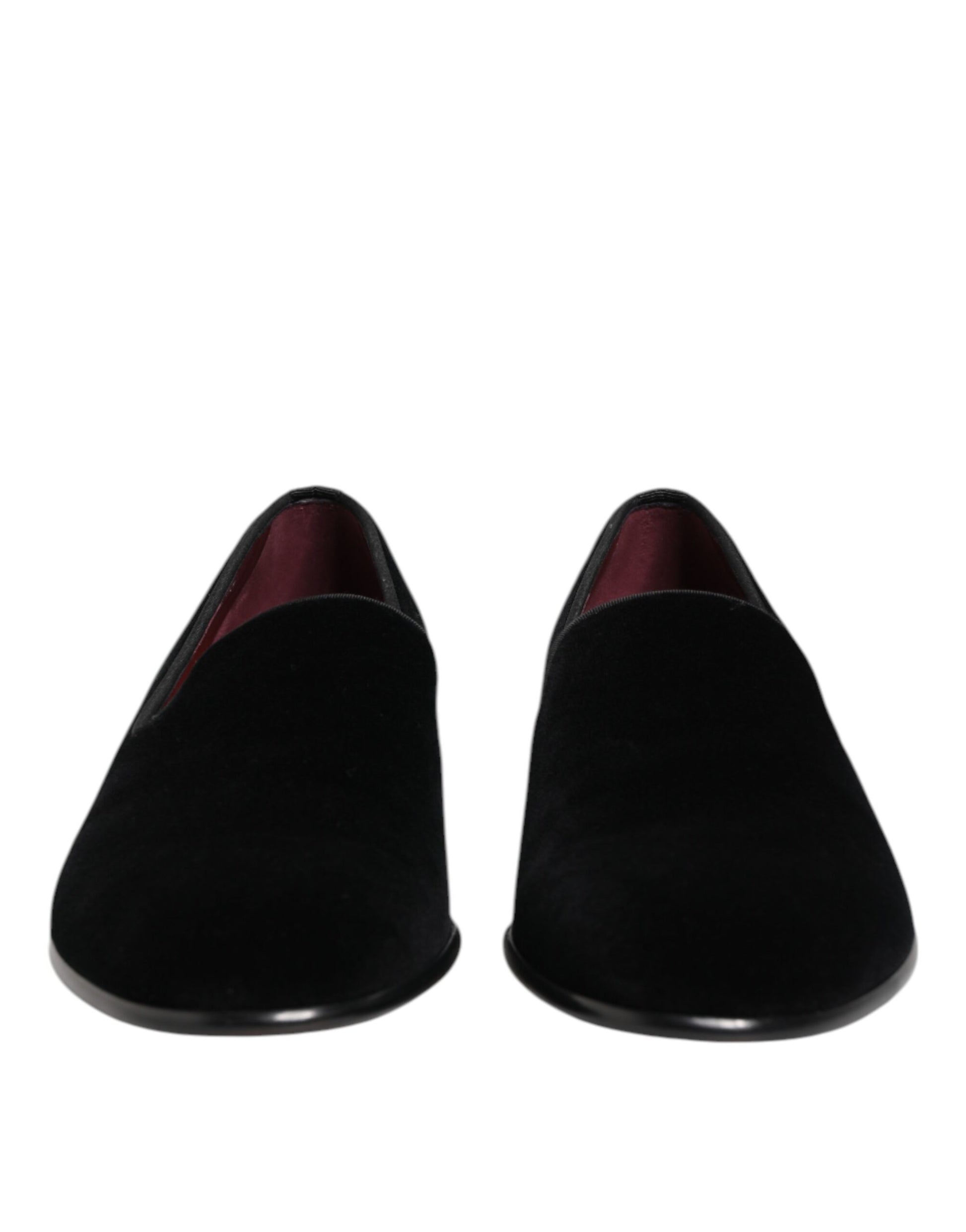 Black Velvet Slip On Men Loafers Formal Shoes