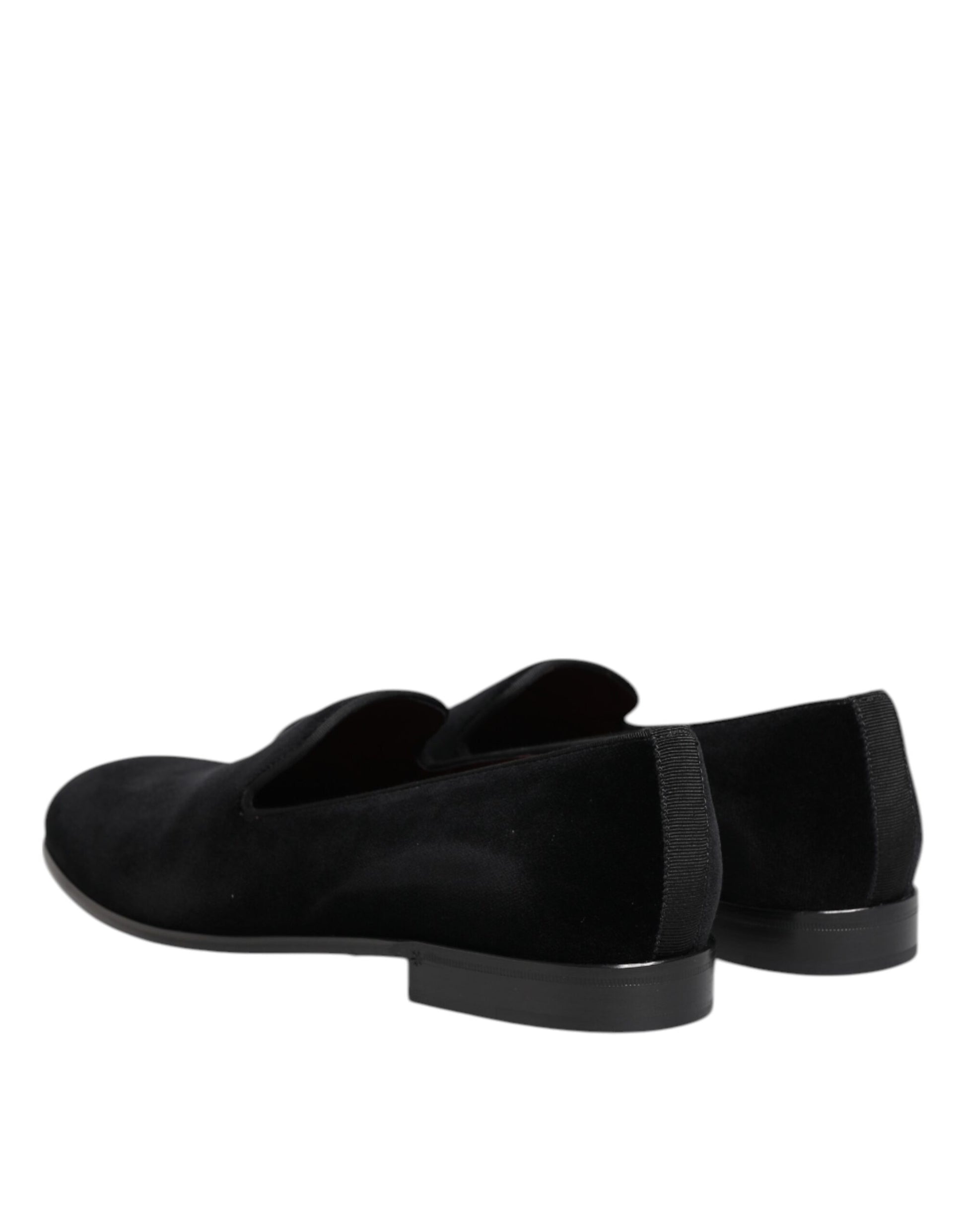 Black Velvet Slip On Men Loafers Formal Shoes