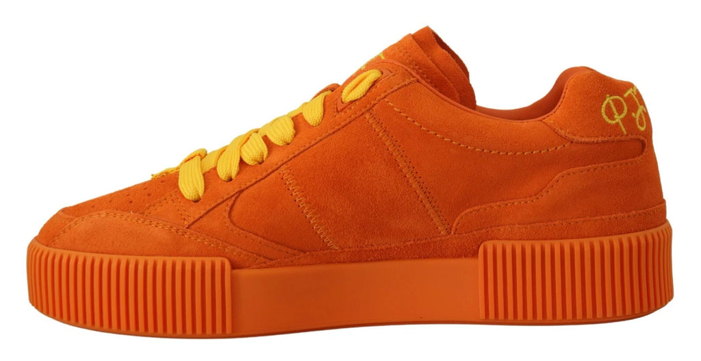 Orange Leather P.j. Tucker Men Sneakers Shoes