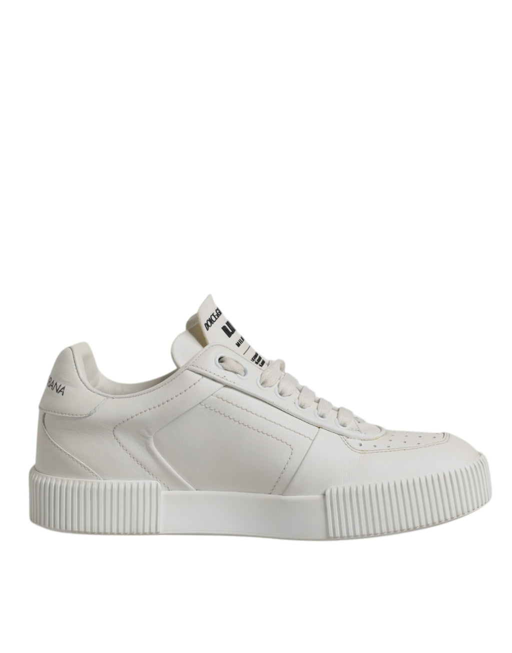 White Miami Leather Low Top Sneakers Shoes