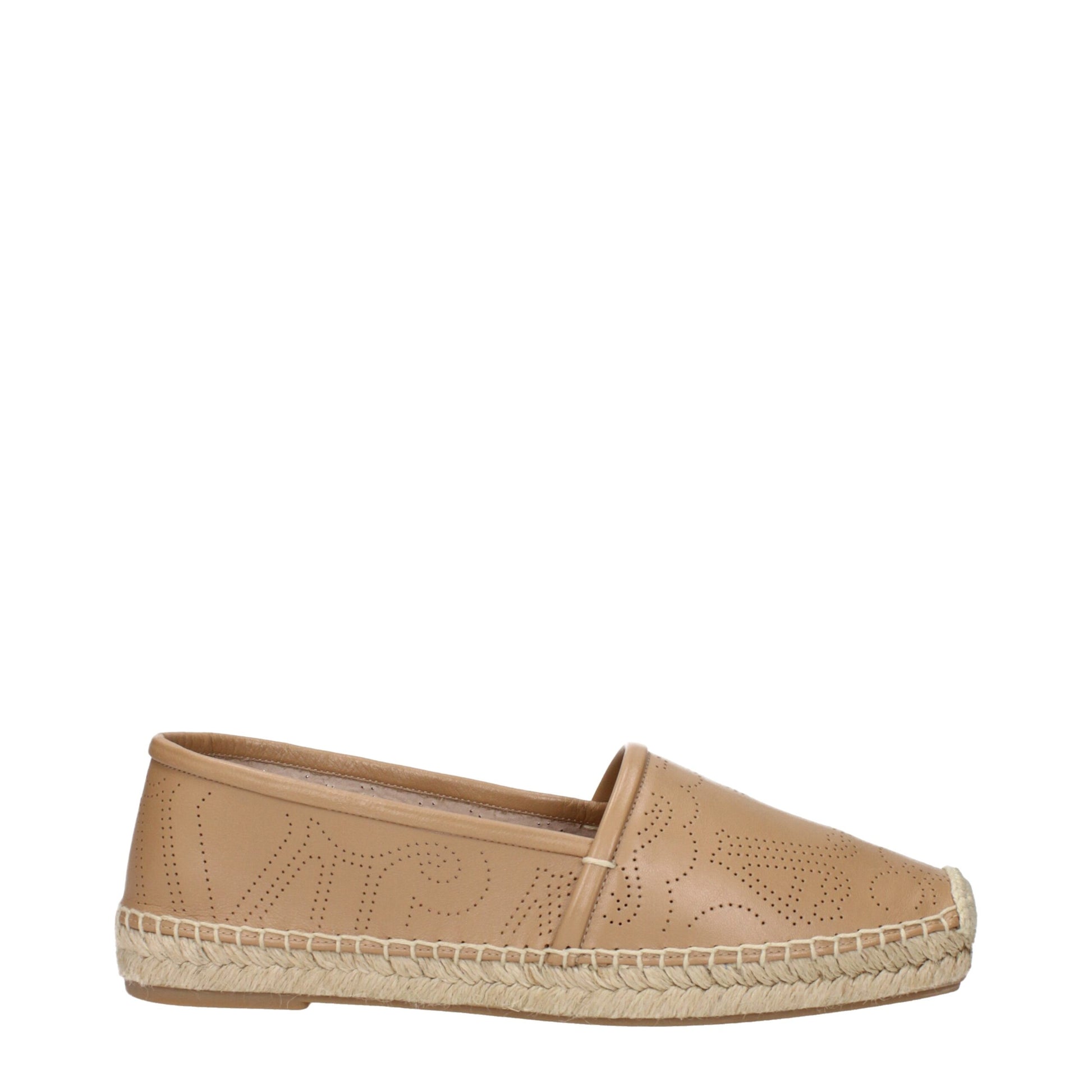 Brown Leather Espadrilles