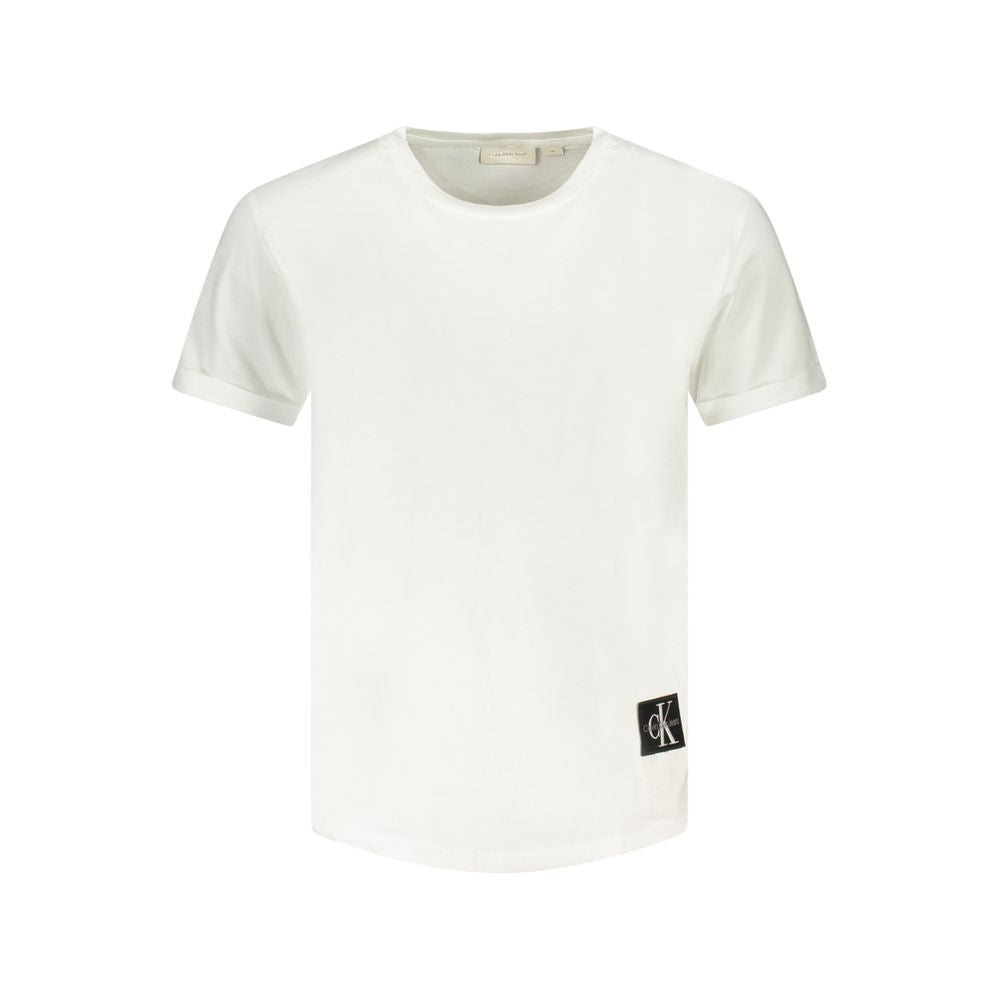 White Cotton Men T-Shirt