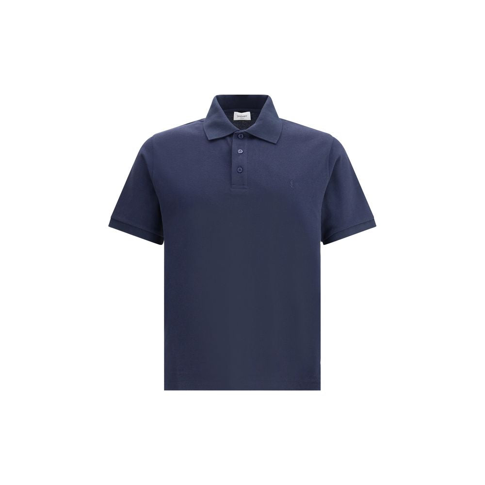 Blue Cotton Polo Shirt