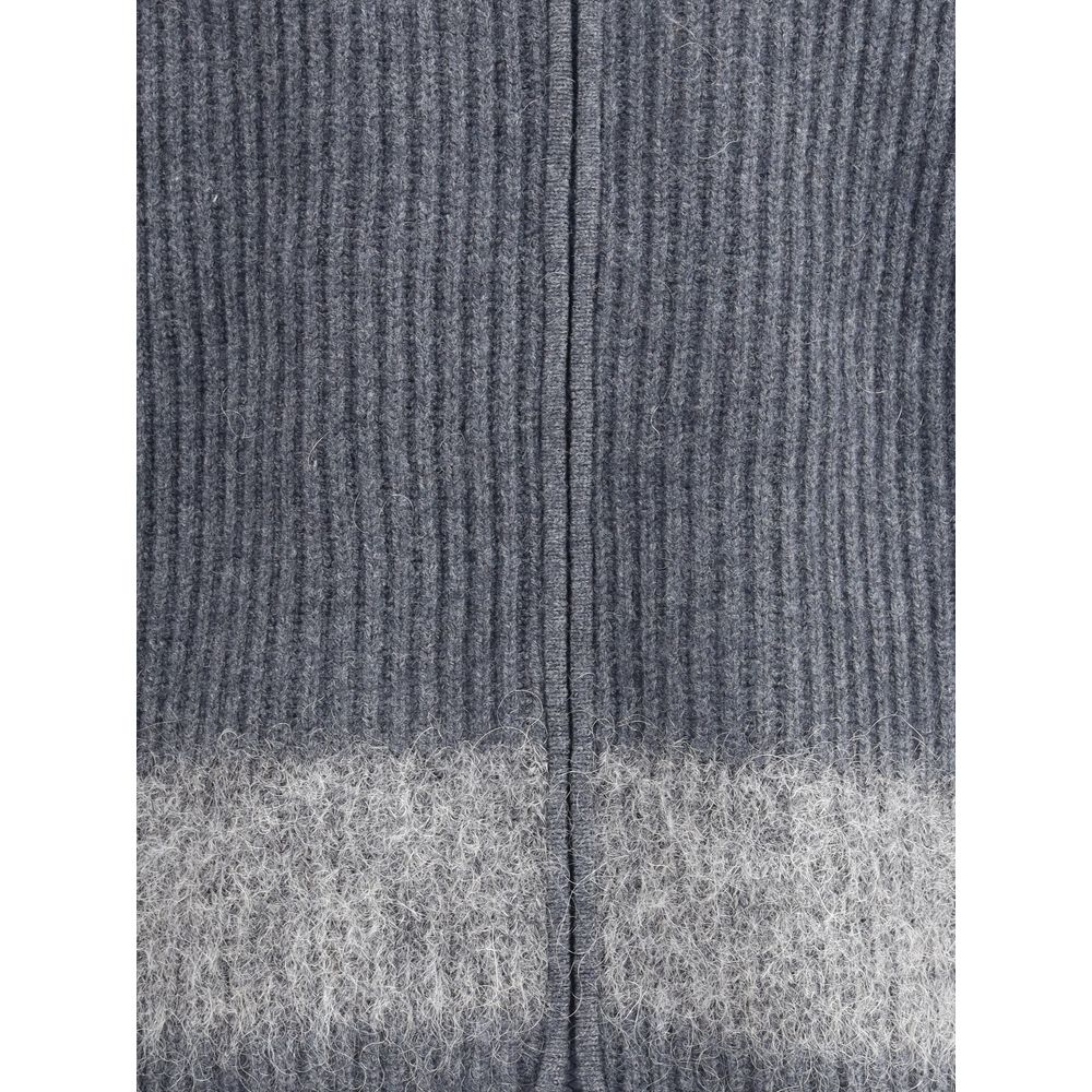 Gray Wool Cardigan
