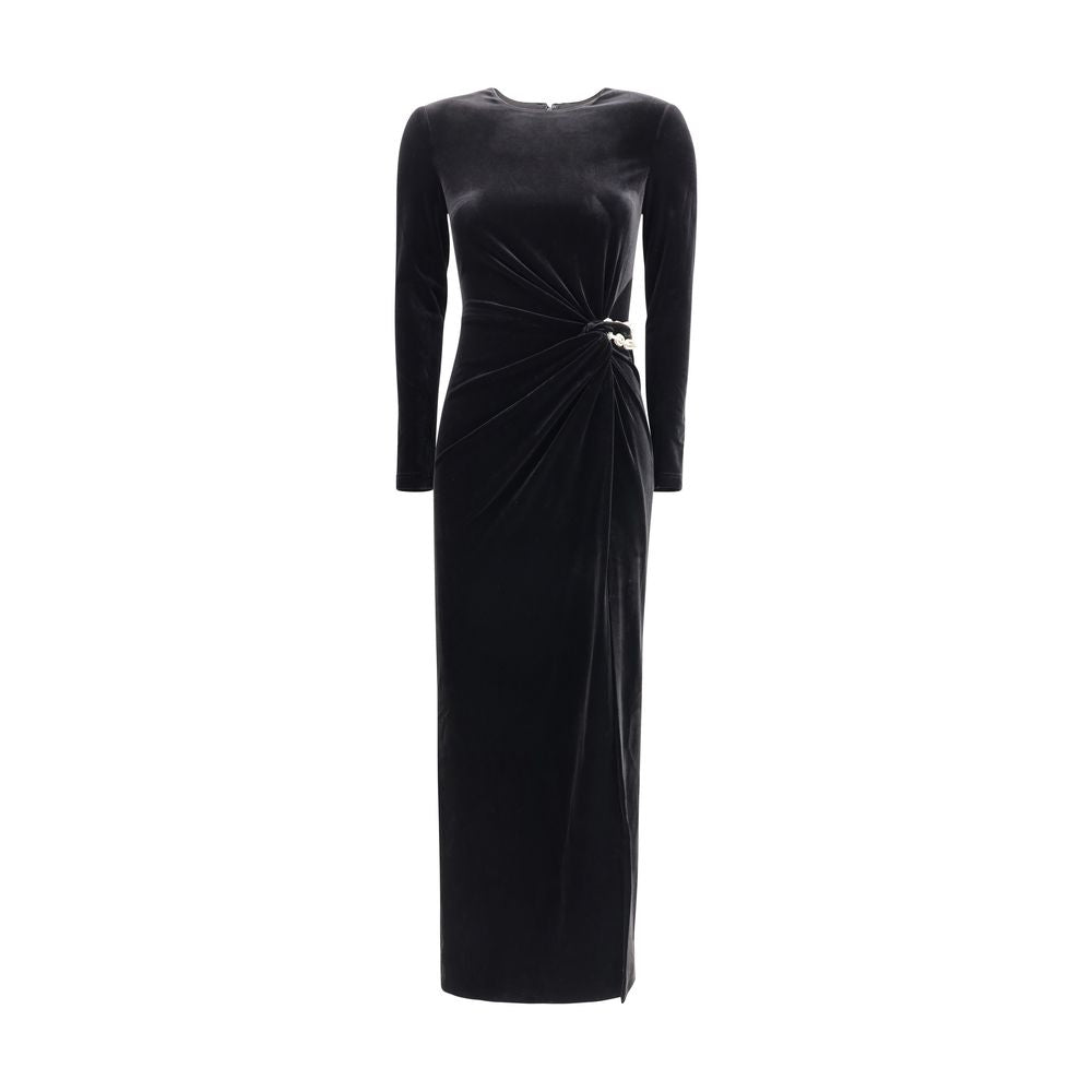 Black Polyester Cocktail Dress