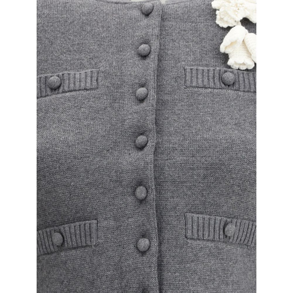 Gray Cotton Cardigan