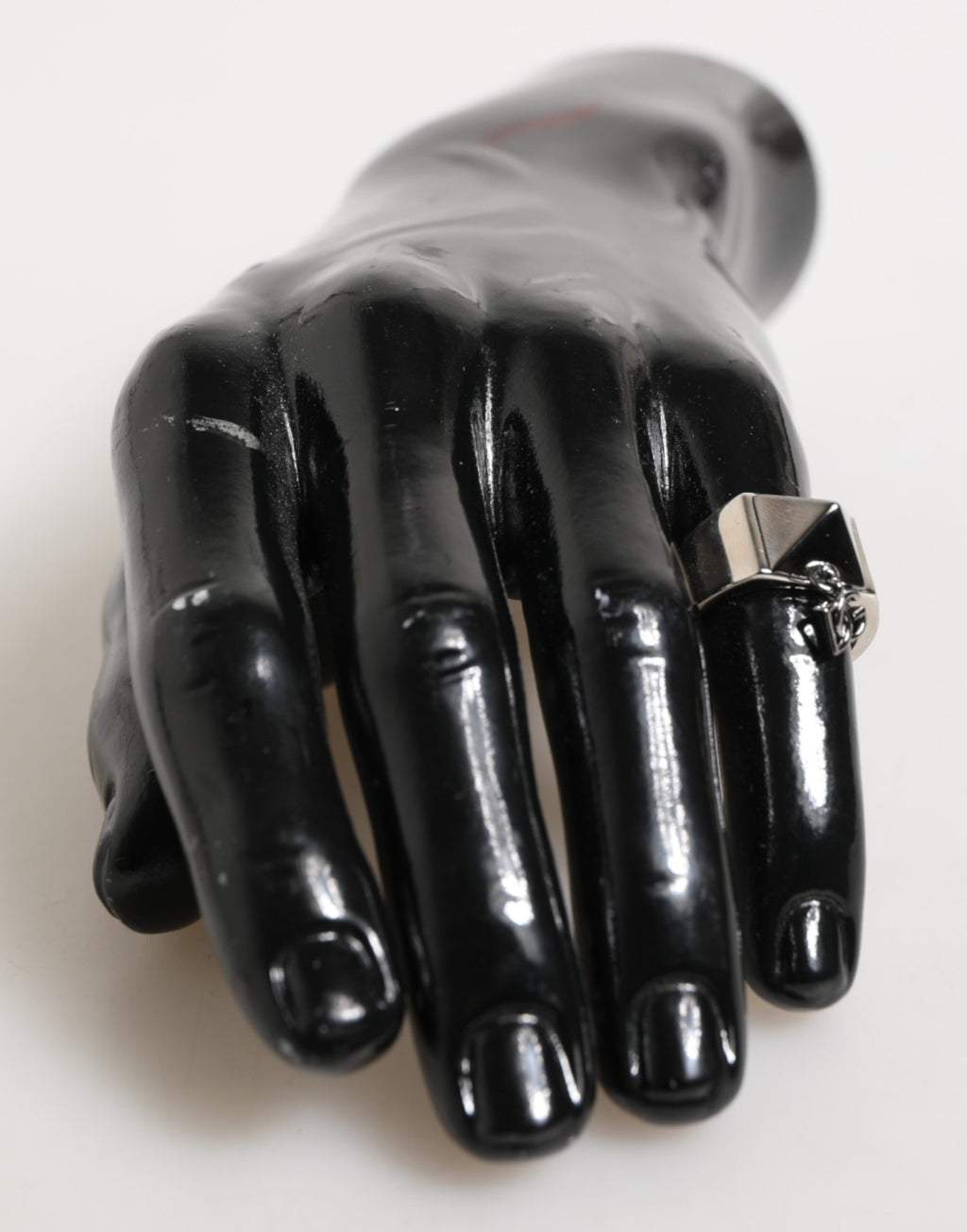 Silver Tone Pyramid DG Logo Real Brass Ring