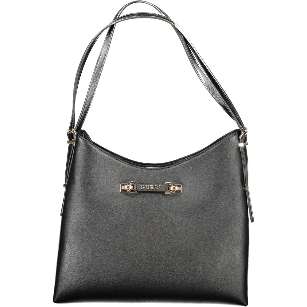 Black Polyethylene Women Handbag