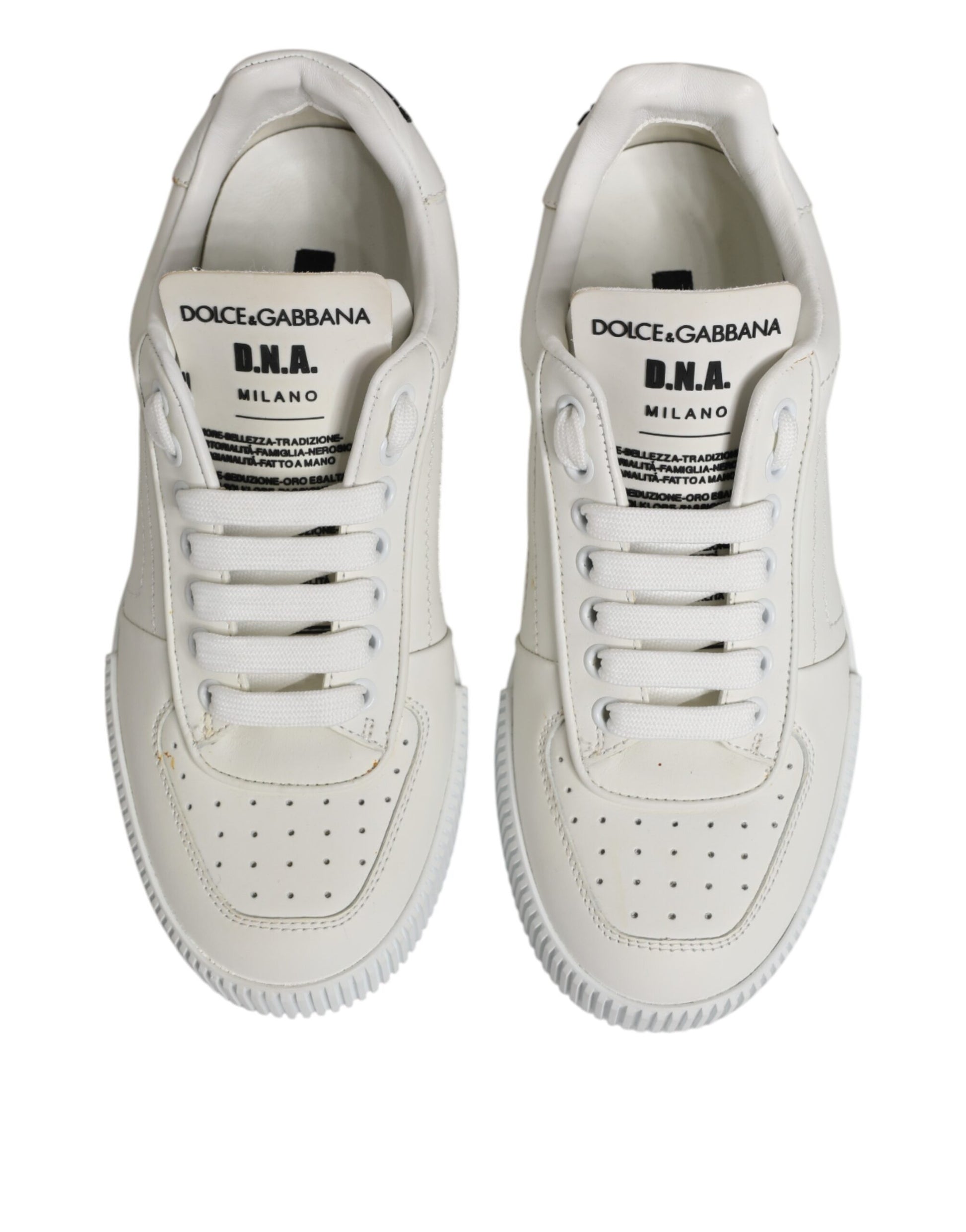 White Miami Leather Low Top Sneakers Shoes