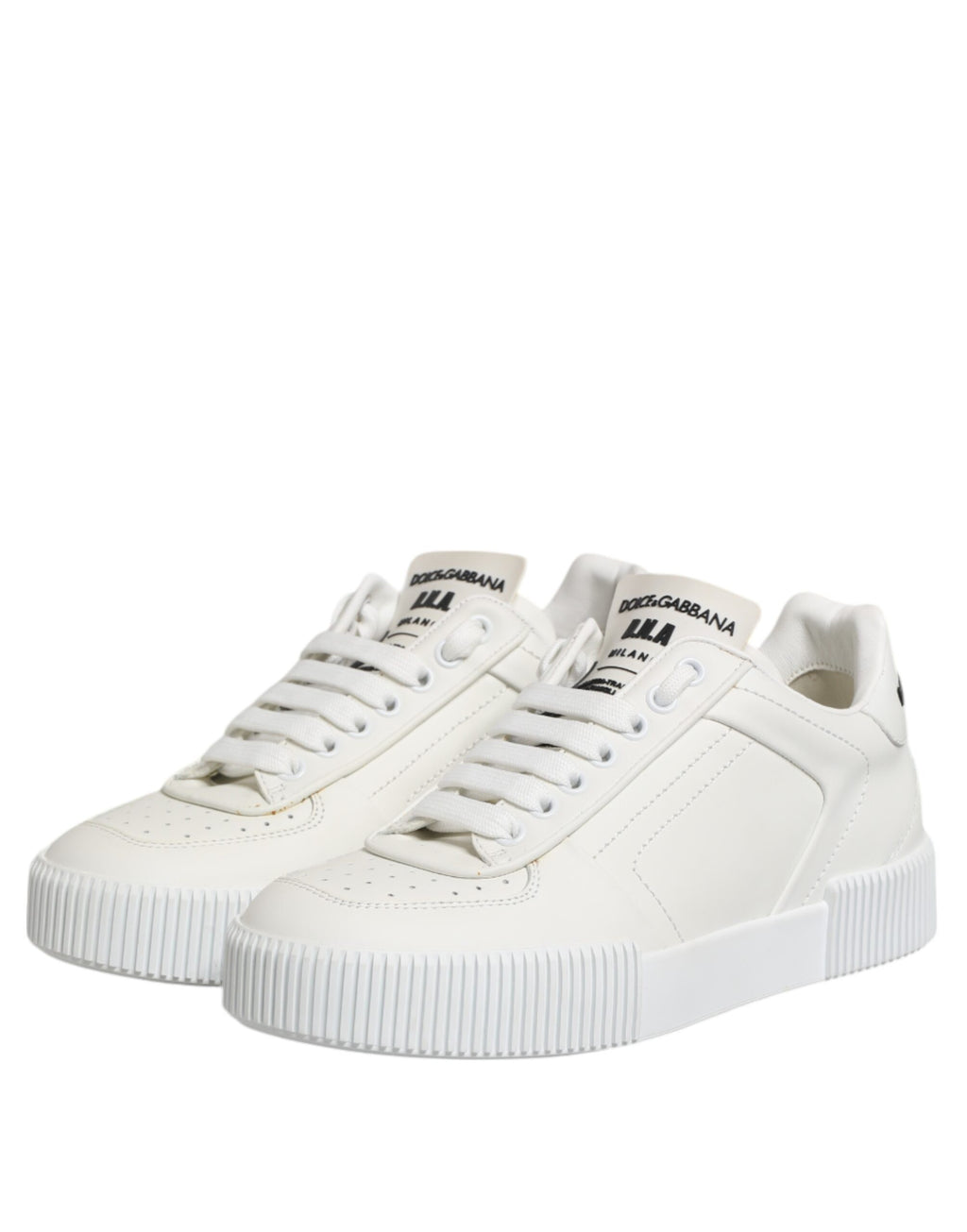 White Miami Leather Low Top Sneakers Shoes