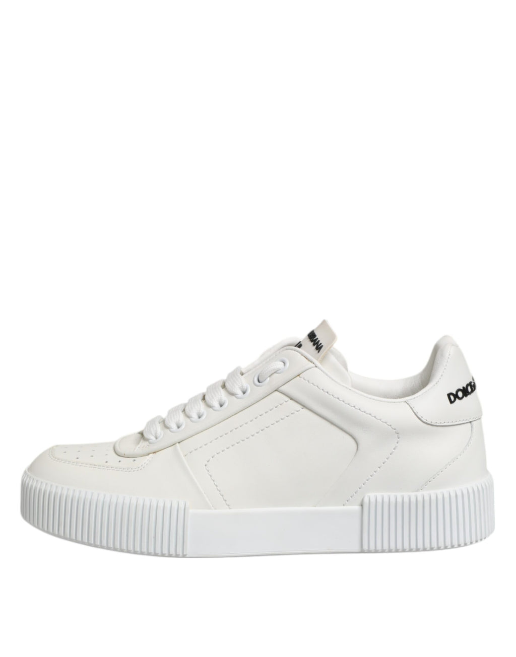 White Miami Leather Low Top Sneakers Shoes