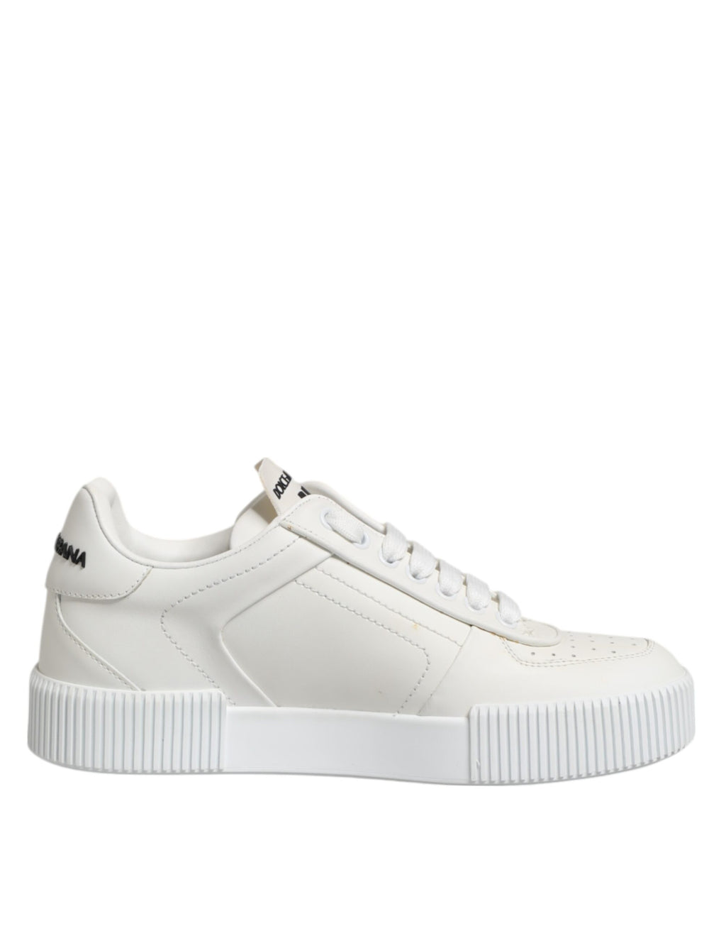 White Miami Leather Low Top Sneakers Shoes