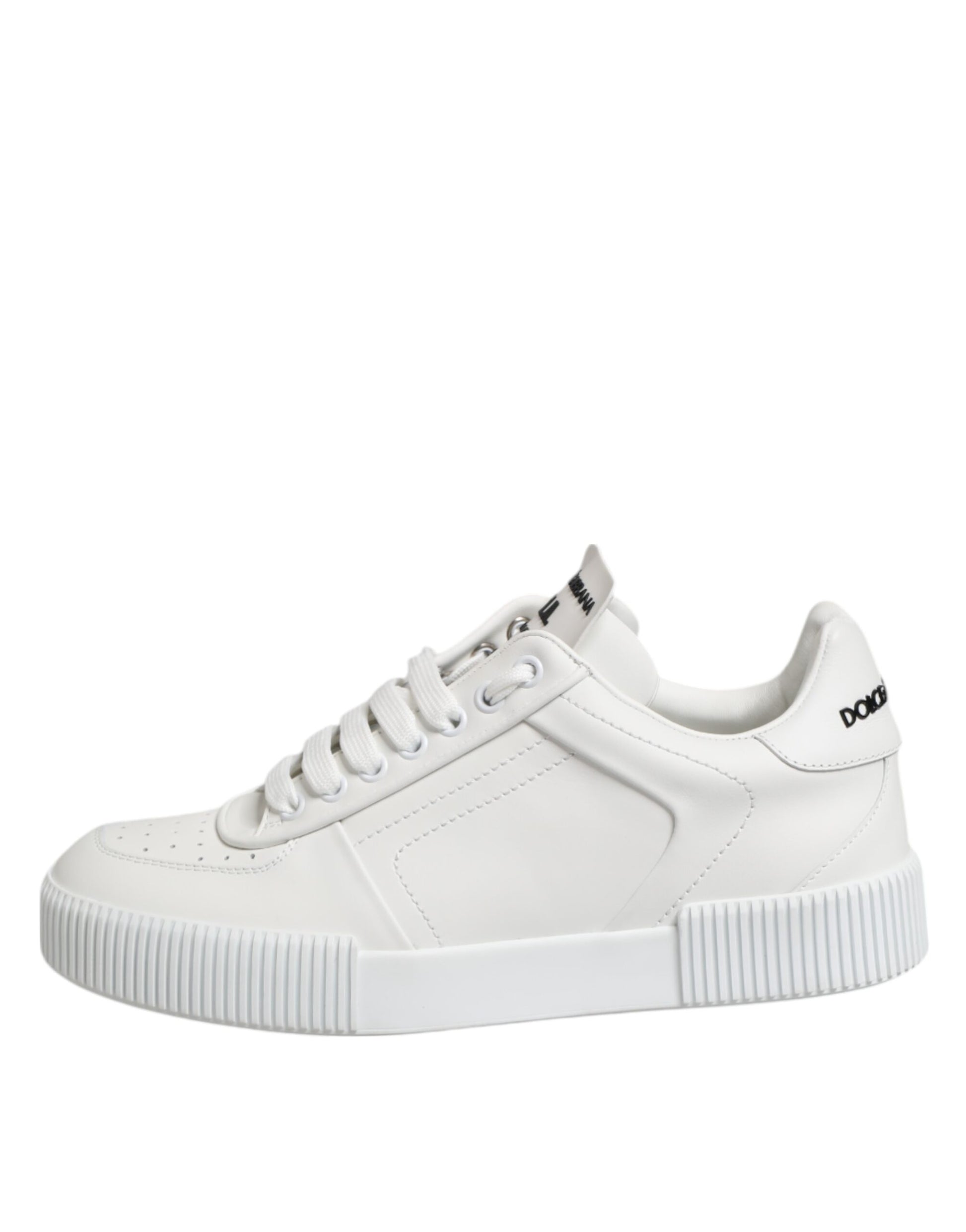 White Miami Leather Low Top Sneakers Shoes