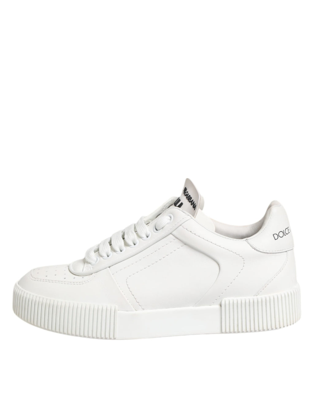 White Miami Leather Low Top Sneakers Shoes