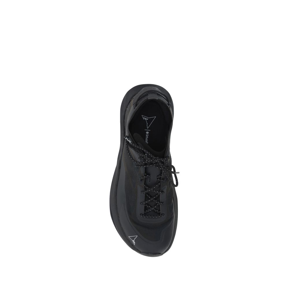 Black Rubber Athletic Sneakers