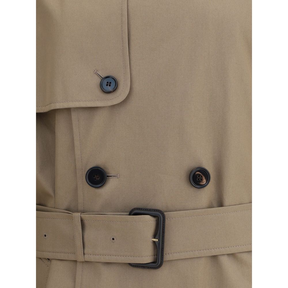 Beige Cotton Trench Coat