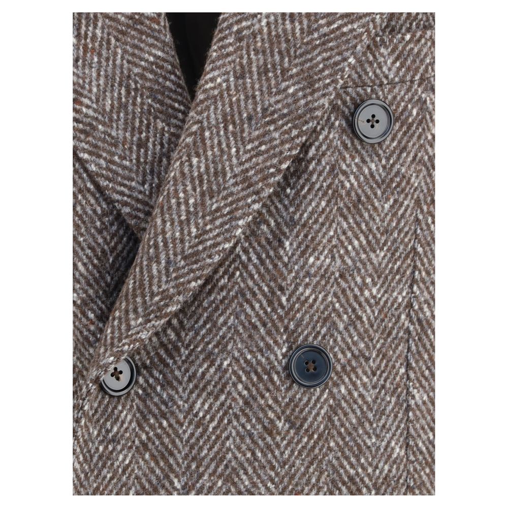 Gray Fleece Wool Coat