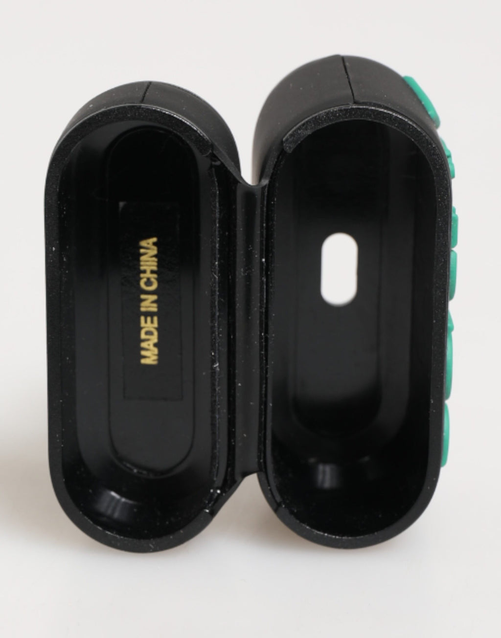 Black Mint Rubber Logo Embossed Accessory Airpods Case