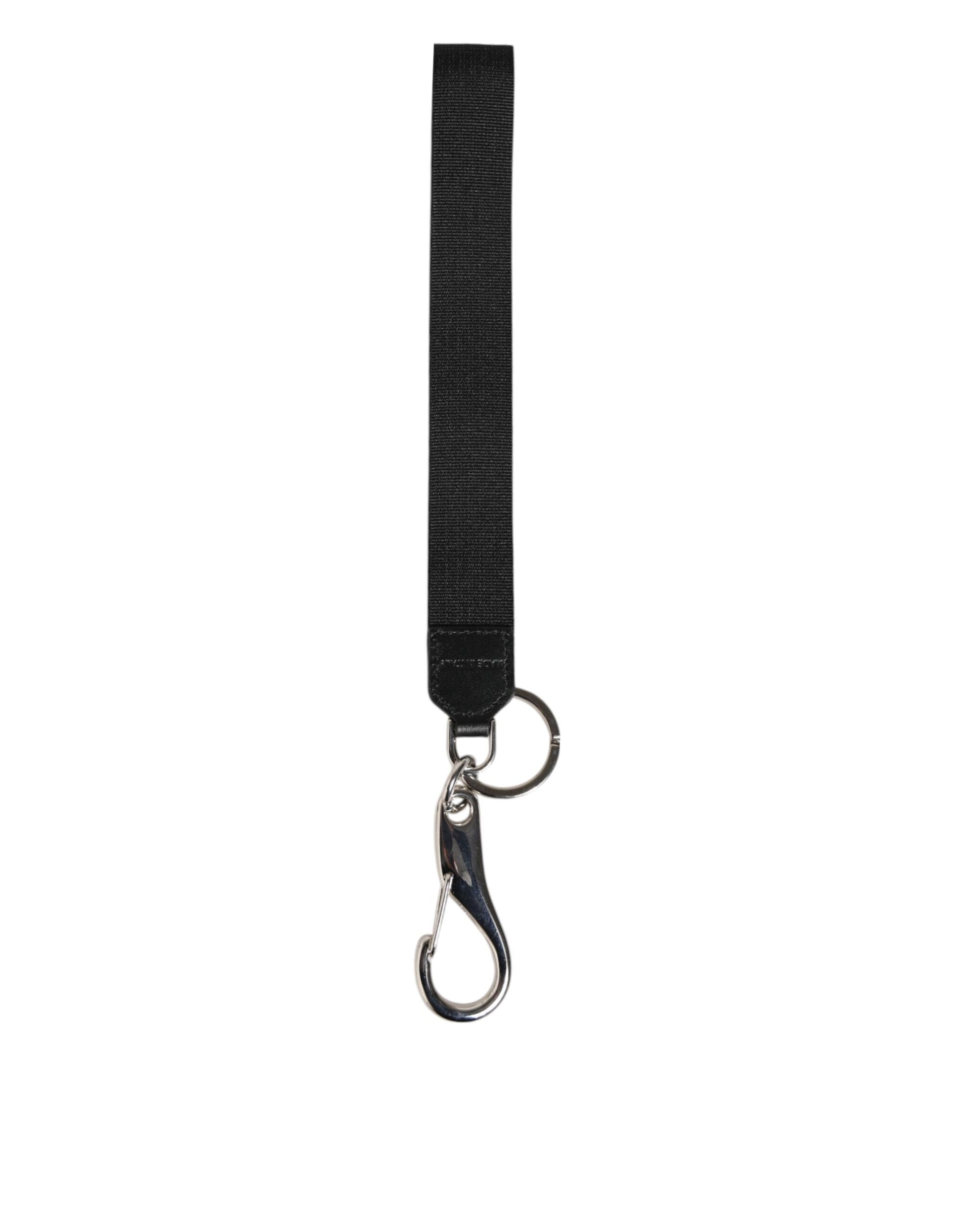 Black Burgundy Nylon DG Logo Crown Holder Keychain Keyring
