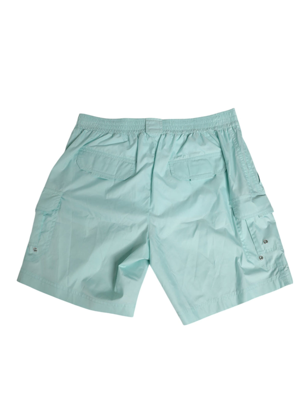 Aqua Blue Polyester Beachwear Men Shorts Swimwear