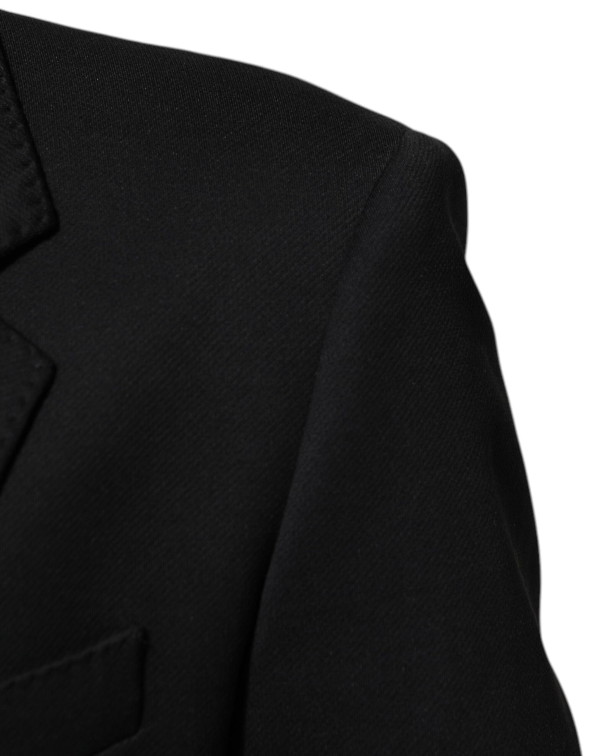 Dark Blue Cotton Men Jacket Coat Blazer Suit