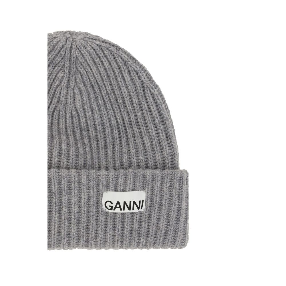 Gray Wool Beanie