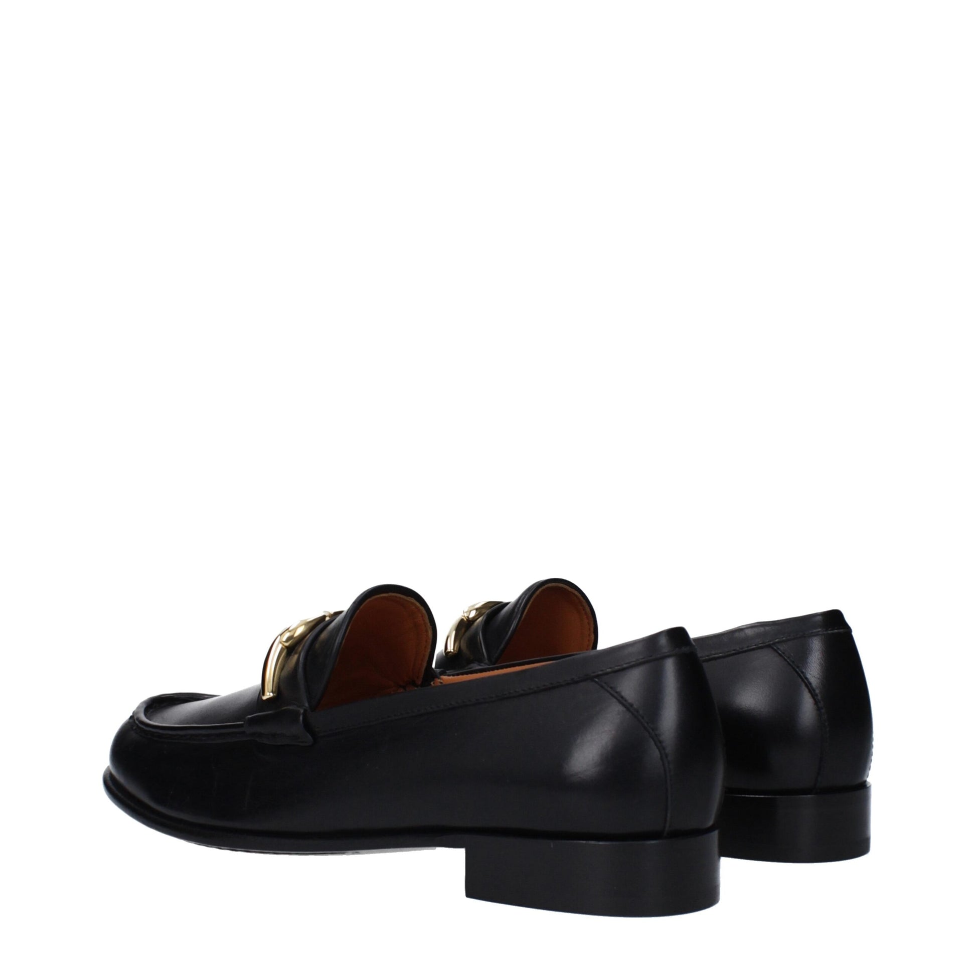 Black Leather Slip-On Loafers