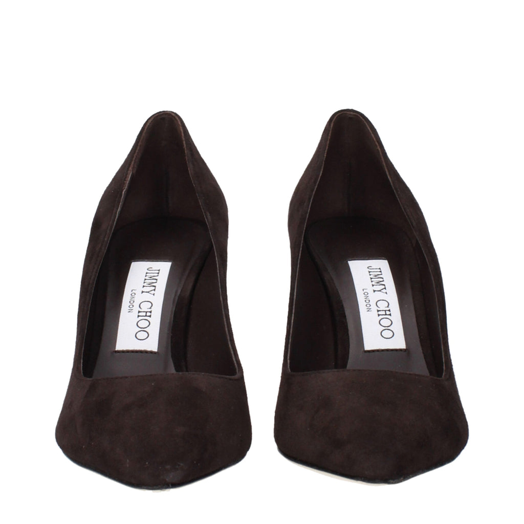 Brown Leather High Heel Pumps