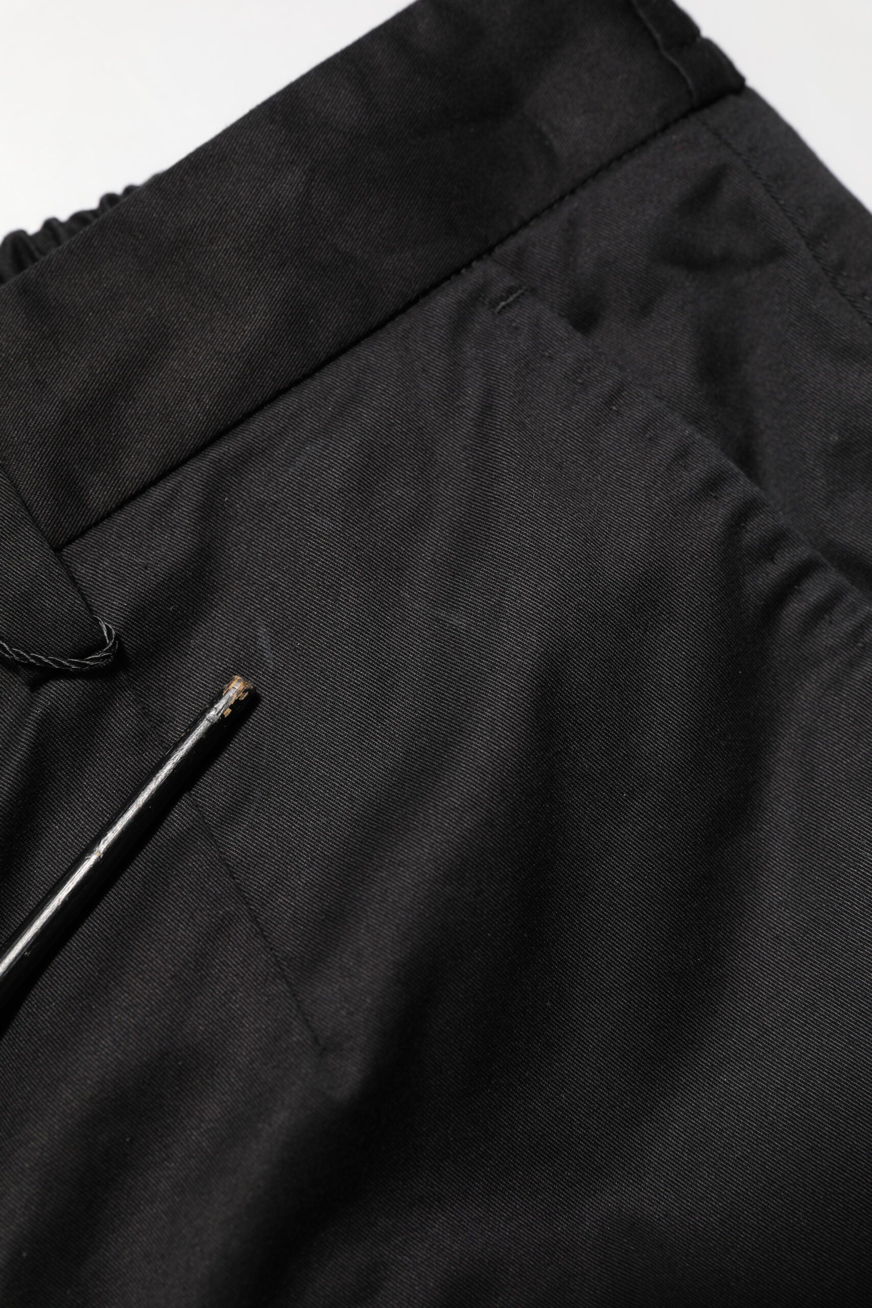 Black Cotton Tapered Men Formal Trousers Pants