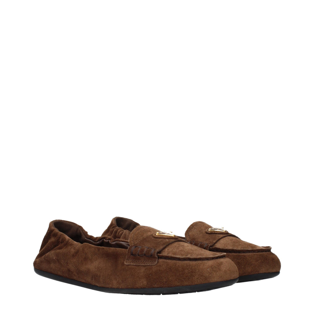 Brown Leather Slip-On Loafers