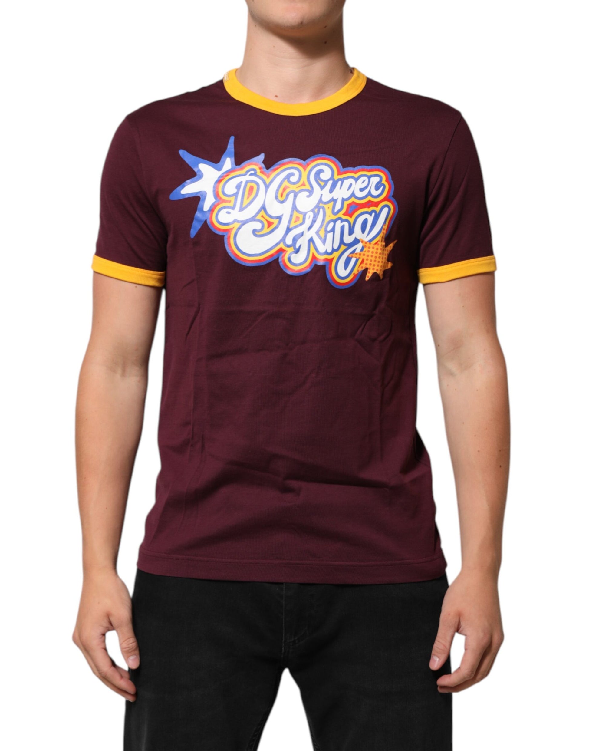 Burgundy Cotton DG Super King Logo T-Shirt