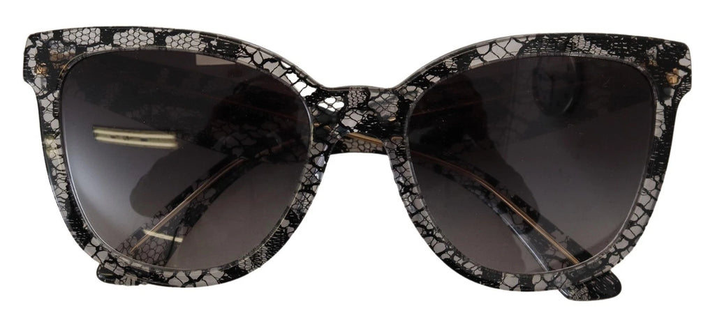 DG4190 Black Lace Acetate Crystal Round Sunglasses