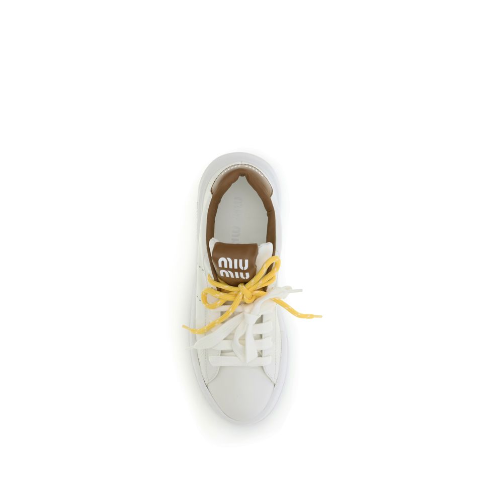 White Rubber Low Top Sneakers