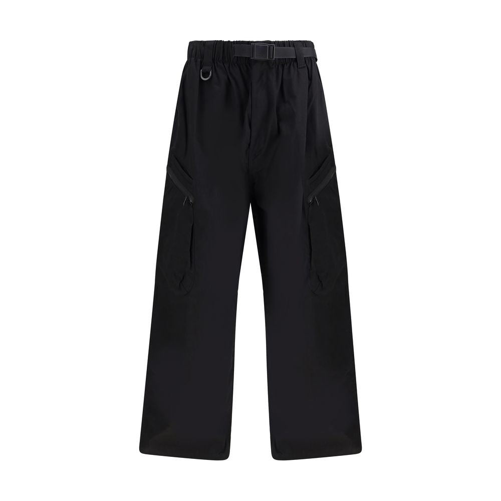 Black Cotton Cargo Pants