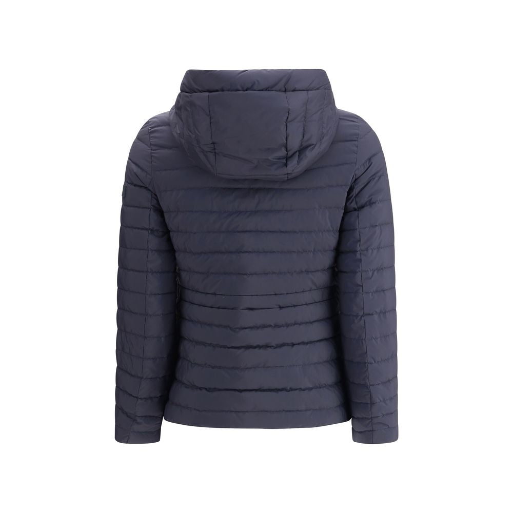 Blue Nylon Full-Length Jacket