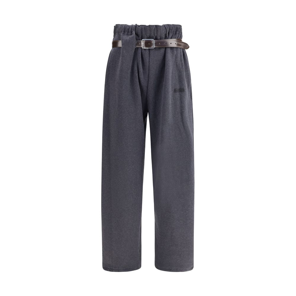 Gray Cotton Casual Pants