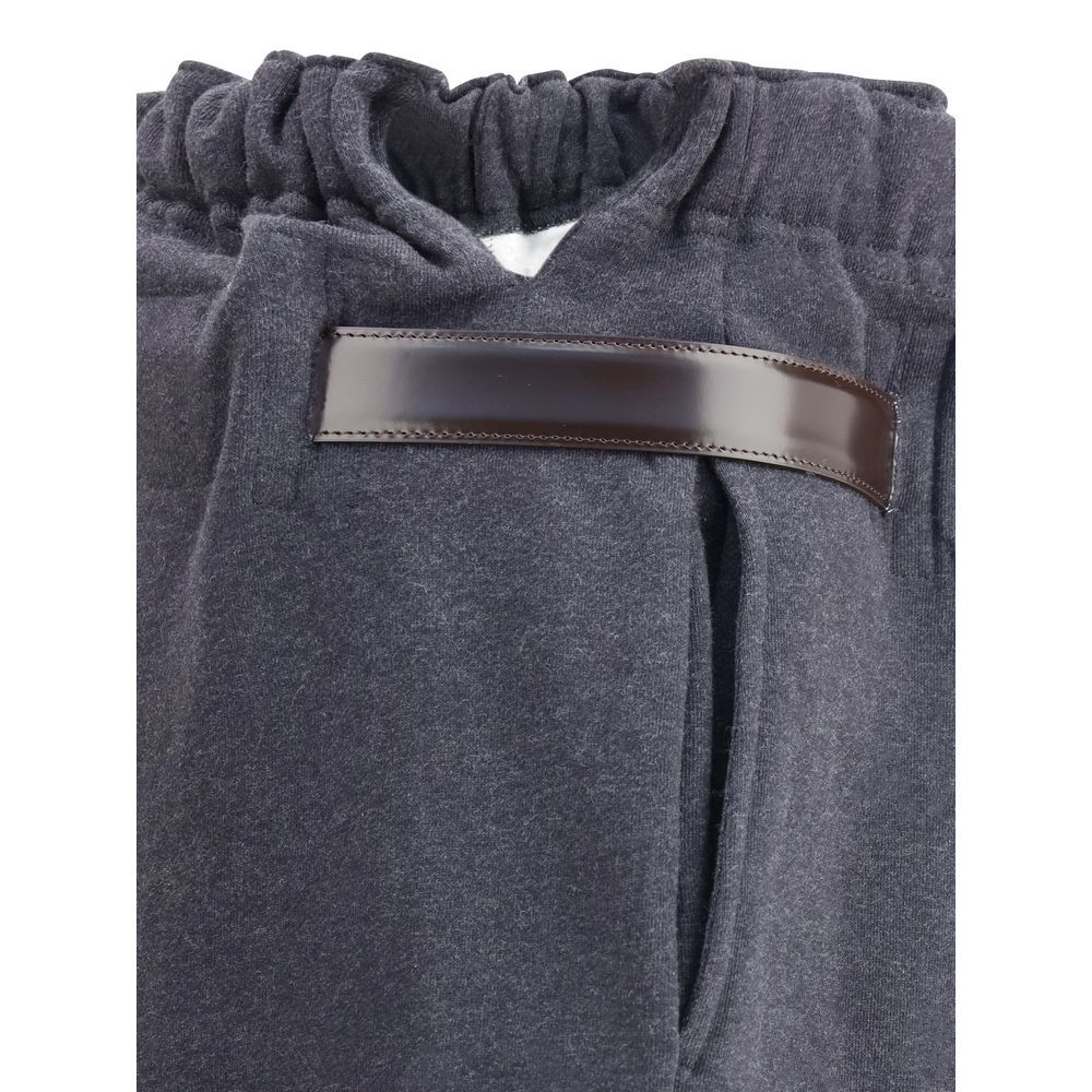 Gray Cotton Casual Pants