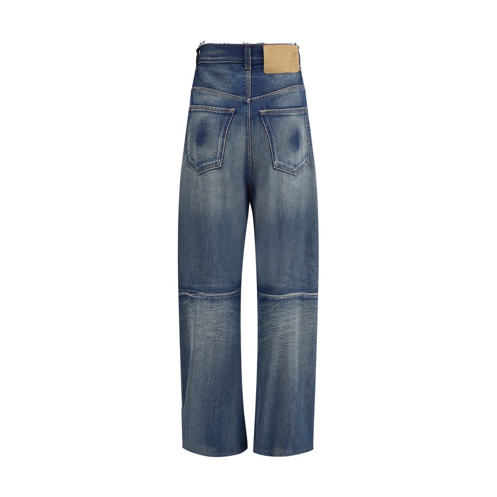 Blue Cotton Relaxed Fit Jeans